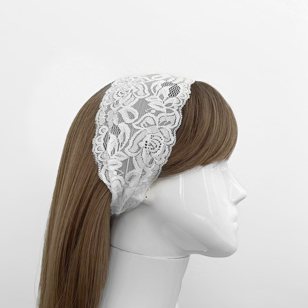 Elegant White Lace Headband